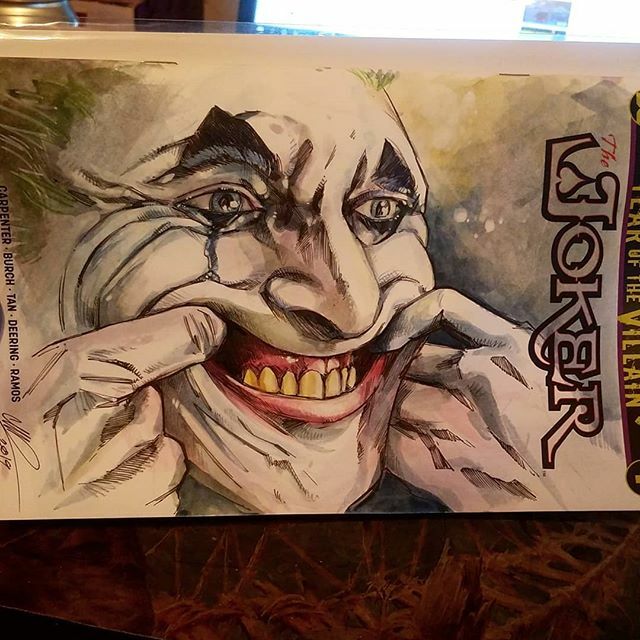 sin_potter's tweet photo. Just finished this joker cover took a while. FOR SALE #comicbookart #comicbookartist #ink #sinpotter #painting #marvelcomics #marvel #image #jokermovie #joker #dc #dccomics #dcuniverse #villain #broken #hahaha #blankcover #sketch https://t.co/Xurn43g7XB https://t.co/FCAWVlVq4i
