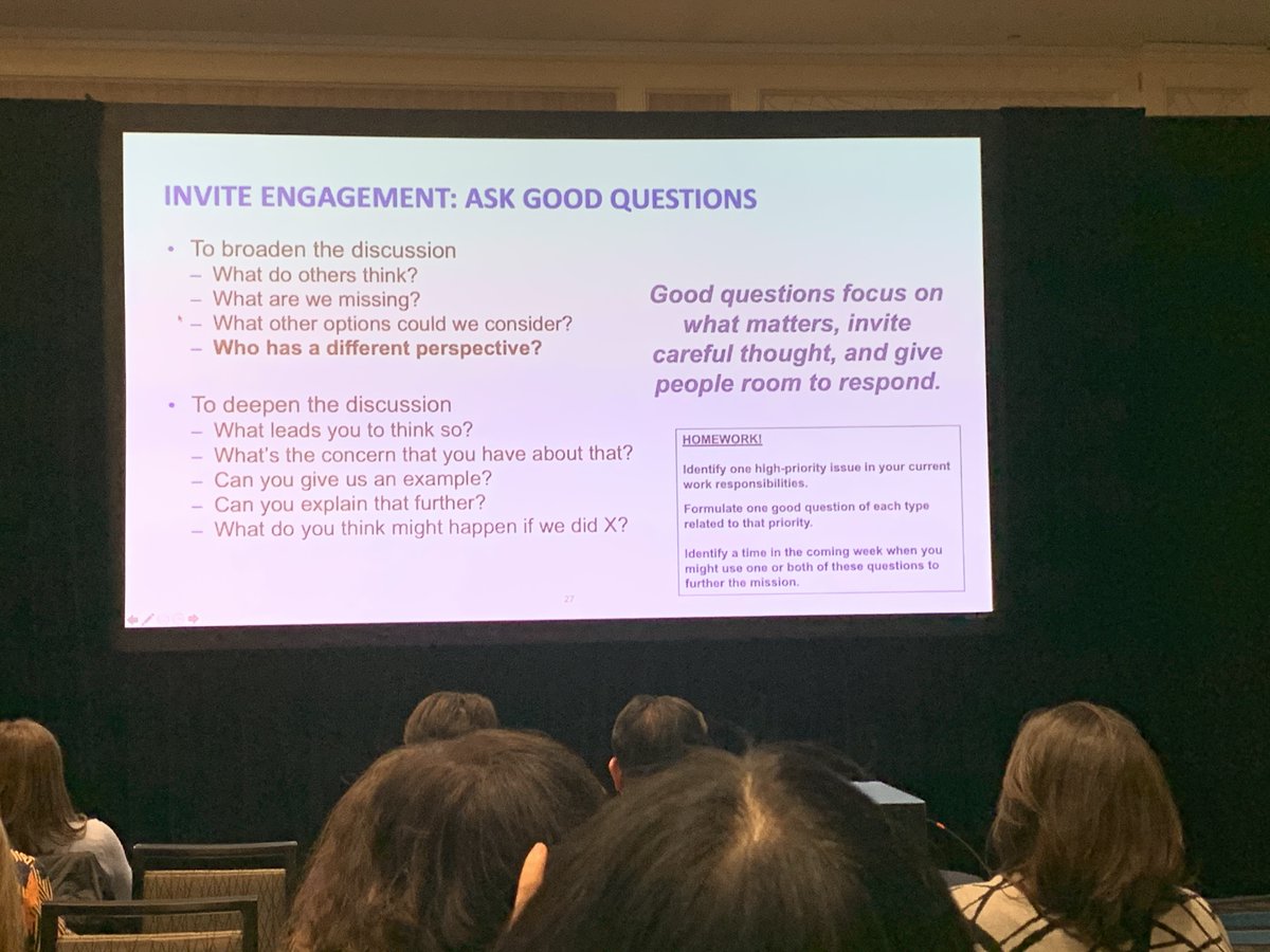 TCHQUEST's tweet photo. What is #psychologicalsafety within an organization? We recently had the opportunity to hear @AmyCEdmondson speak to the importance of asking good questions and having an environment that encourages honest communication @AcademyHealth @NCI_ImplSci D&amp;I conference #discience19 https://t.co/EhmGDrKaZR