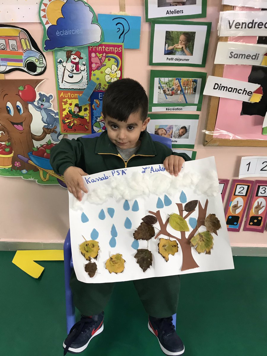 OstaJana's tweet photo. Durant les rituels , nous avons profité du projet de Ali Kassab , un apprenant de la Petite section , afin de décrire la nature durant la saison d’automne. # audacieux.@Hhhsinfo @DimassiDiana @LinaMajzoub1 @tbaassiri https://t.co/EEgILHsxyY