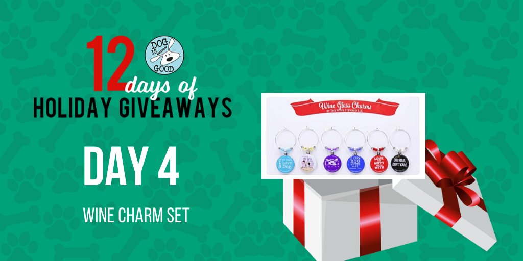 Day 4of #dogisgood 12 Days of Holiday Giveaways!

Enter to win a Dog Lover Wine Charm Set bit.ly/351kK0w

Cute and fun, perfect for holiday parties #HolidayGiveaway