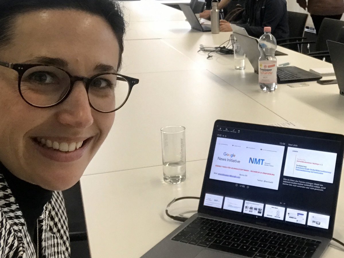 benitadill's tweet photo. Heute mit @VolkerMatthies für @GoogleNewsInit und @nmtdigital im Präsentationsmodus bei der @swmh. Spannender Tag im Austausch mit u. a. @StN_News,  @StZ_NEWS zu Recherche, Verifizierung und Storytelling. #journalismusderzukunft https://t.co/uwaDgbHdQ2