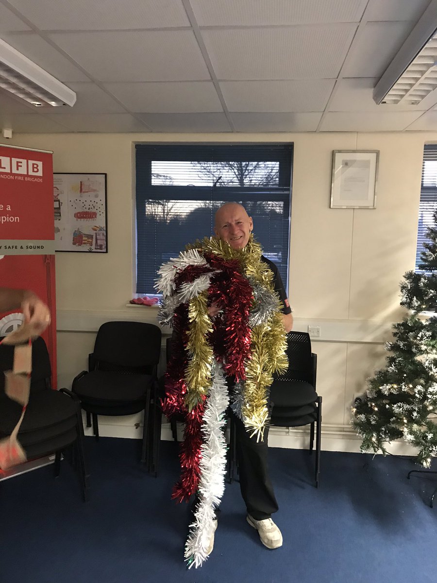 LFBHavering's tweet image. At last, the Christmas tree is up and on display in the #CommunityRoom at Hornchurch Fire Station.  #SeasonsGreetings 🎄
