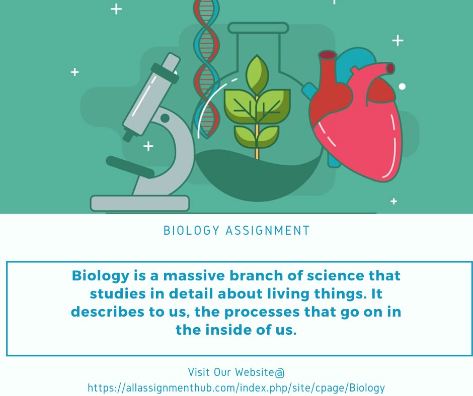 allassignmenth2's tweet image. Get Biology Assignment Service at All Assignment Hub at Affortable Price.
Contact Us @ allassignmenthub.com
#biologyAssignment #scienceassignment #biology  #bestassignment #bestassignmentservice #orderassignment