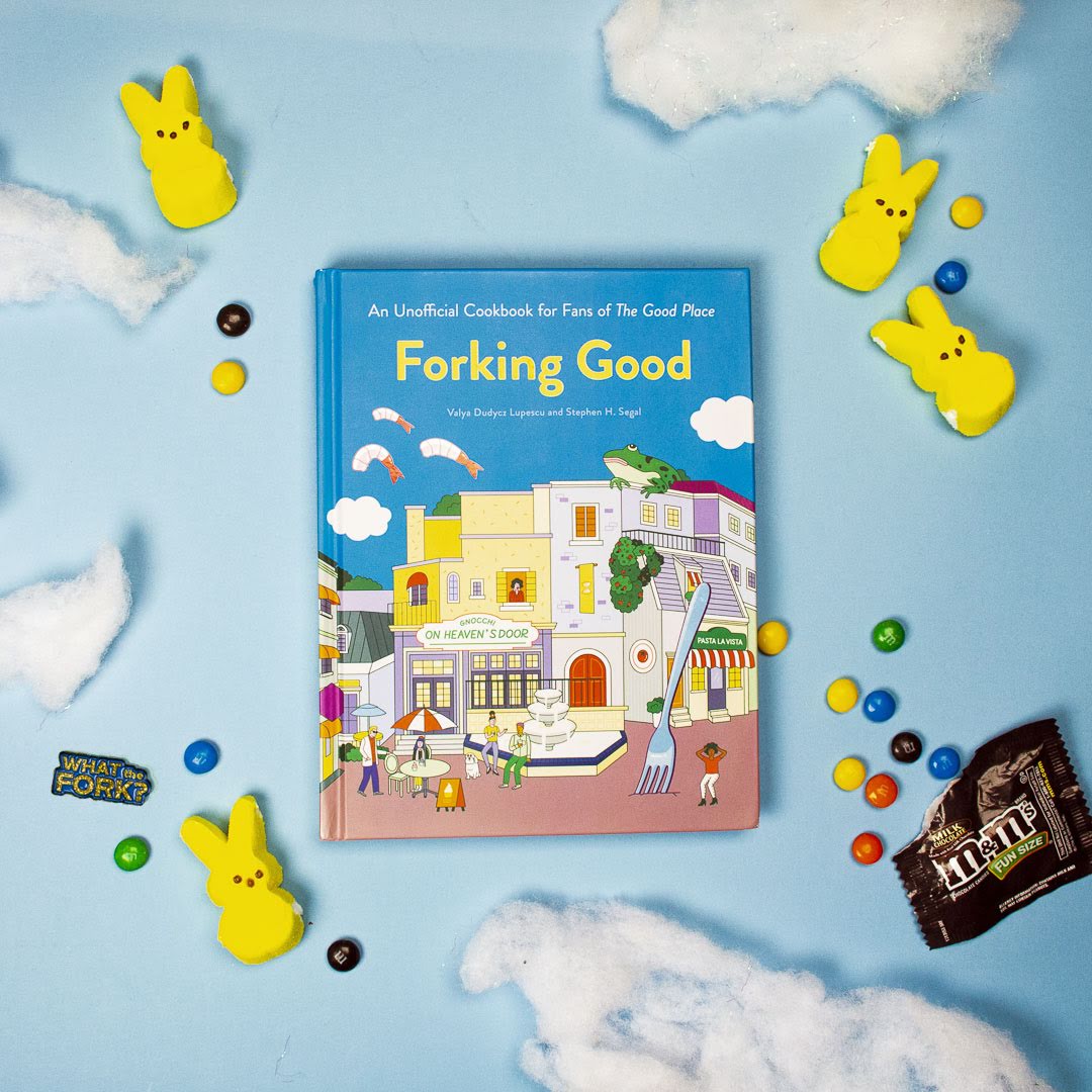 quirkbooks's tweet photo. Check out our Holiday Pop-Up Shop for some delightful holiday exclusives, like our #ForkingGood: Chidi's Spiral Box, which includes an enamel pin from @TheColorfulGeek! Open to continental US only. https://t.co/AfNCiWNxID https://t.co/zgrpwhbzED