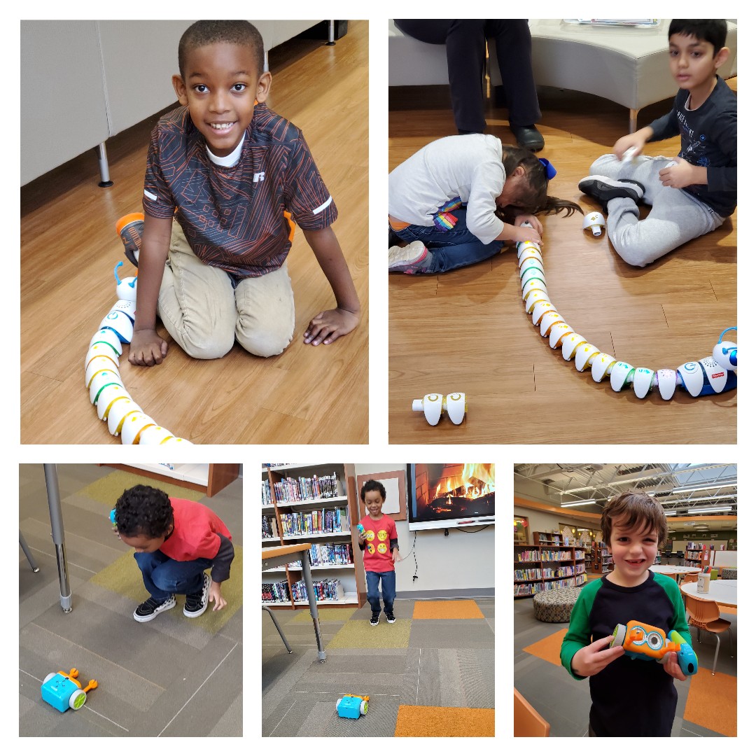 ElsieJohnsonIC's tweet photo. #HourOfCode week with some of our favorite #bots! @FisherPrice @LRUK @CCSD93 @EJPrincipalD93 @ECJSchool #D93Innovates #TechTimeWithMsDiBiase #coding #robotics https://t.co/DzFbDNUoNb