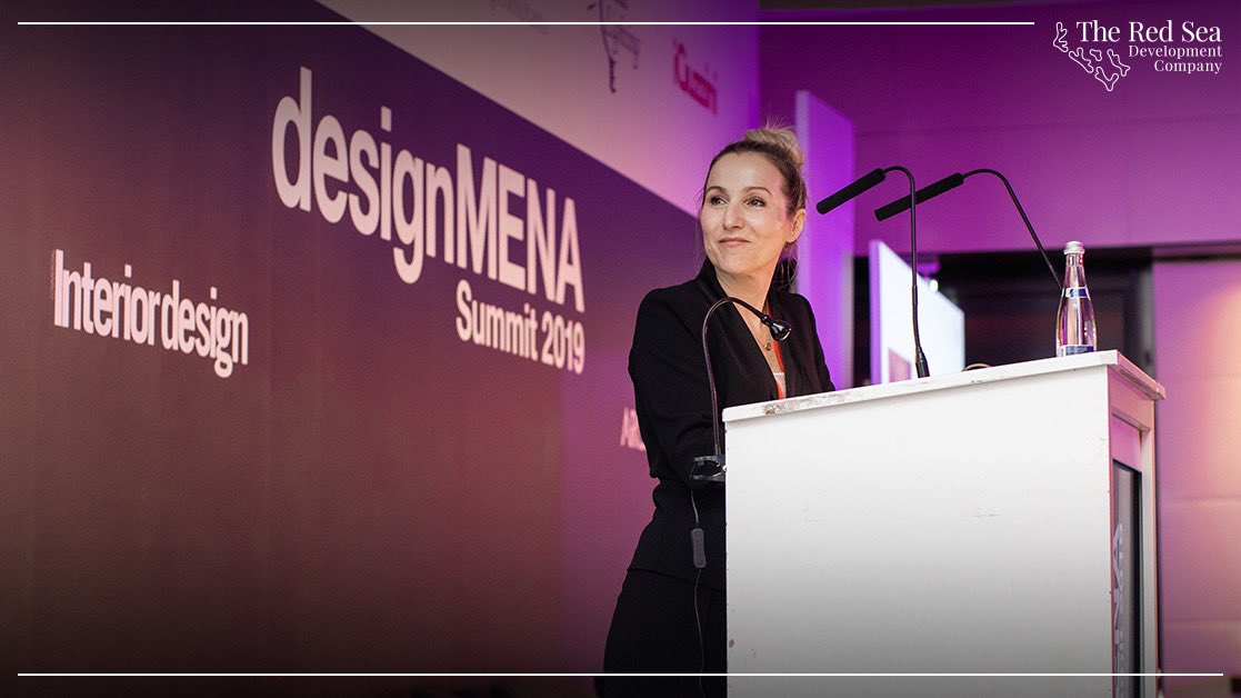 RedSeaGlobal's tweet photo. “Our design does not just respect the environment, but embraces it, celebrates it and foremost enhances it for generations to come,” said our director of Architecture Claudia mercantini at The #DesignMENASummit in Dubai last week https://t.co/Yt8wP68DOo