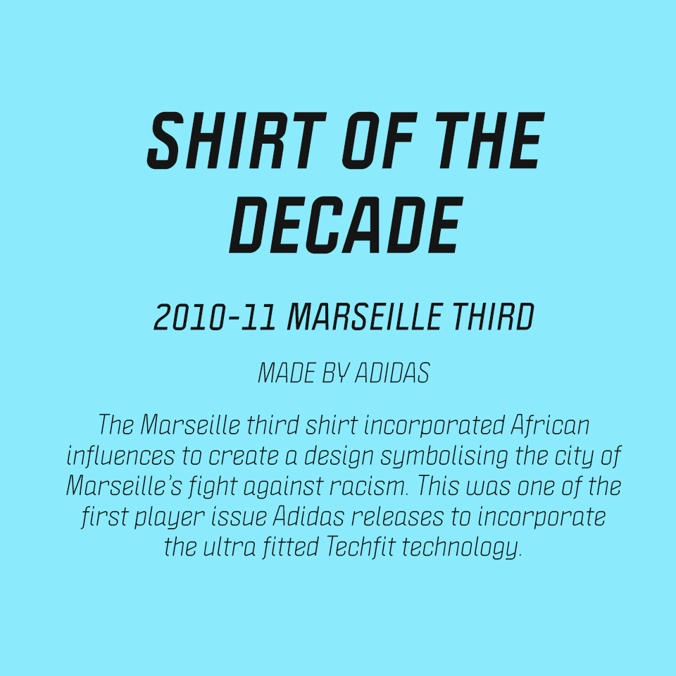 classicshirts's tweet photo. Shirt of the Decade: Marseille '10-11 third by Adidas

RT to vote for this shirt

#shirtofthedecade https://t.co/wxtX2pBVrh