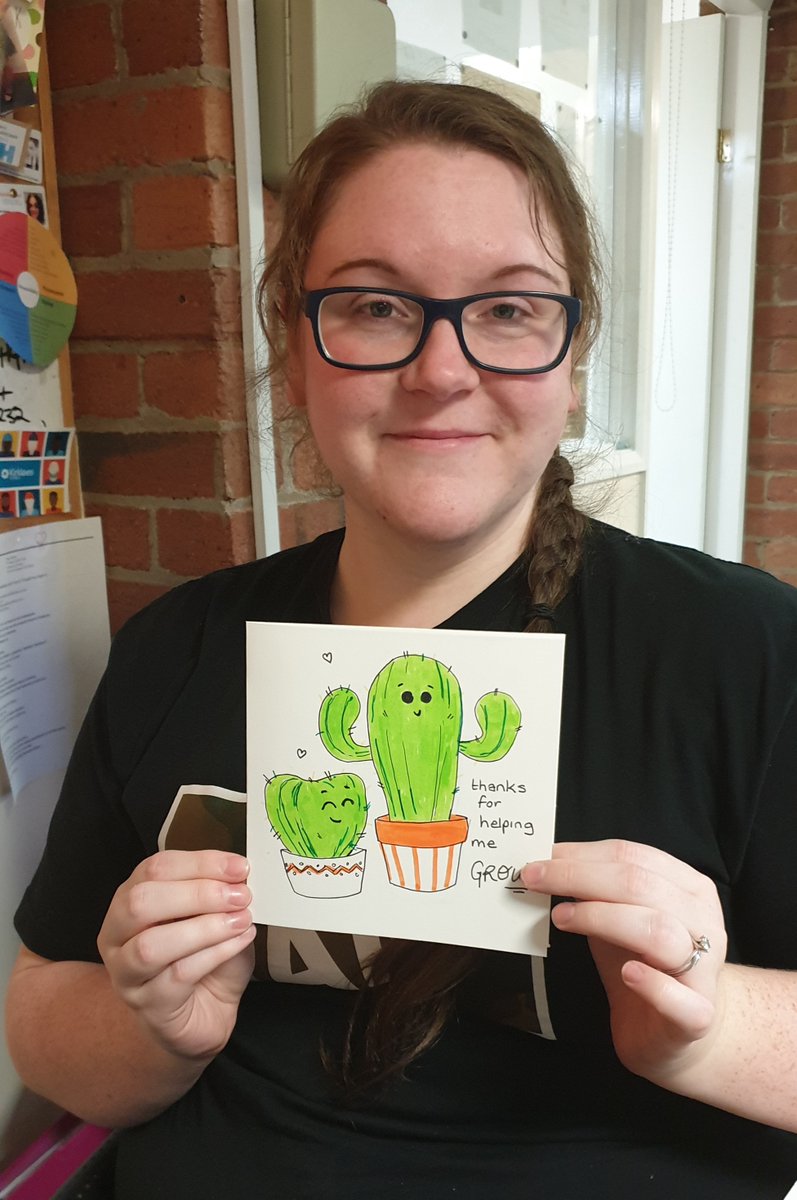 CLKirklees's tweet photo. What a wonderful way to start the week; Hannah received this beautiful handmade card from a very talented Client.   
#nicetobeappreciated
#makingadifference 
#thanksforhelpingmegrow https://t.co/ystKwQdv8B