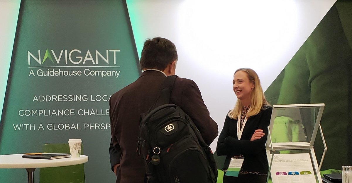 GuidehouseFSAC's tweet photo. Ask us how we help financial institutions prevent and detect #financialcrimes. Meet our experts at the ABA/ABA Financial Crimes Enforcement Conference, booth 606 https://t.co/Xeozu85RaF #ABAFinCrimes #AMLexperts https://t.co/OEZrkl27g3