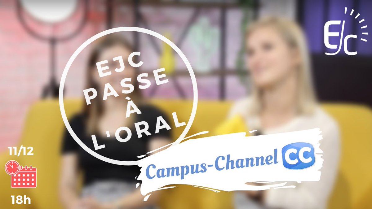 [EjC x Campus-Channel]

Nous te donnons rendez-vous Mercredi 11 décembre à 18h ⏰ pour découvrir l'interview 🎥 d'Ensai junior Consultant réalisée par <a href="/CampusChannel/">CAMPUS CHANNEL</a> ✨

Stay tuned ! 😉

#WeAreJE