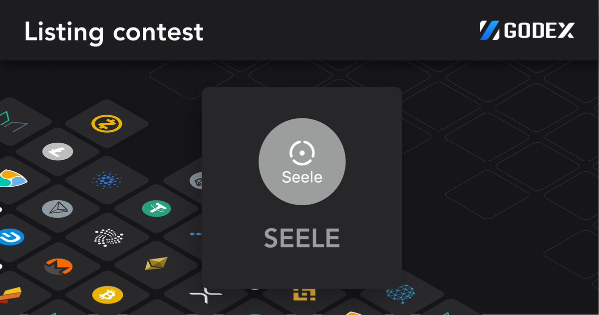Godex_io's tweet photo. Retweet if you want $SEELE to win #listingcontest and to be listed on @Godex_io !
@SeeleTech https://t.co/7w8RWXEnWE