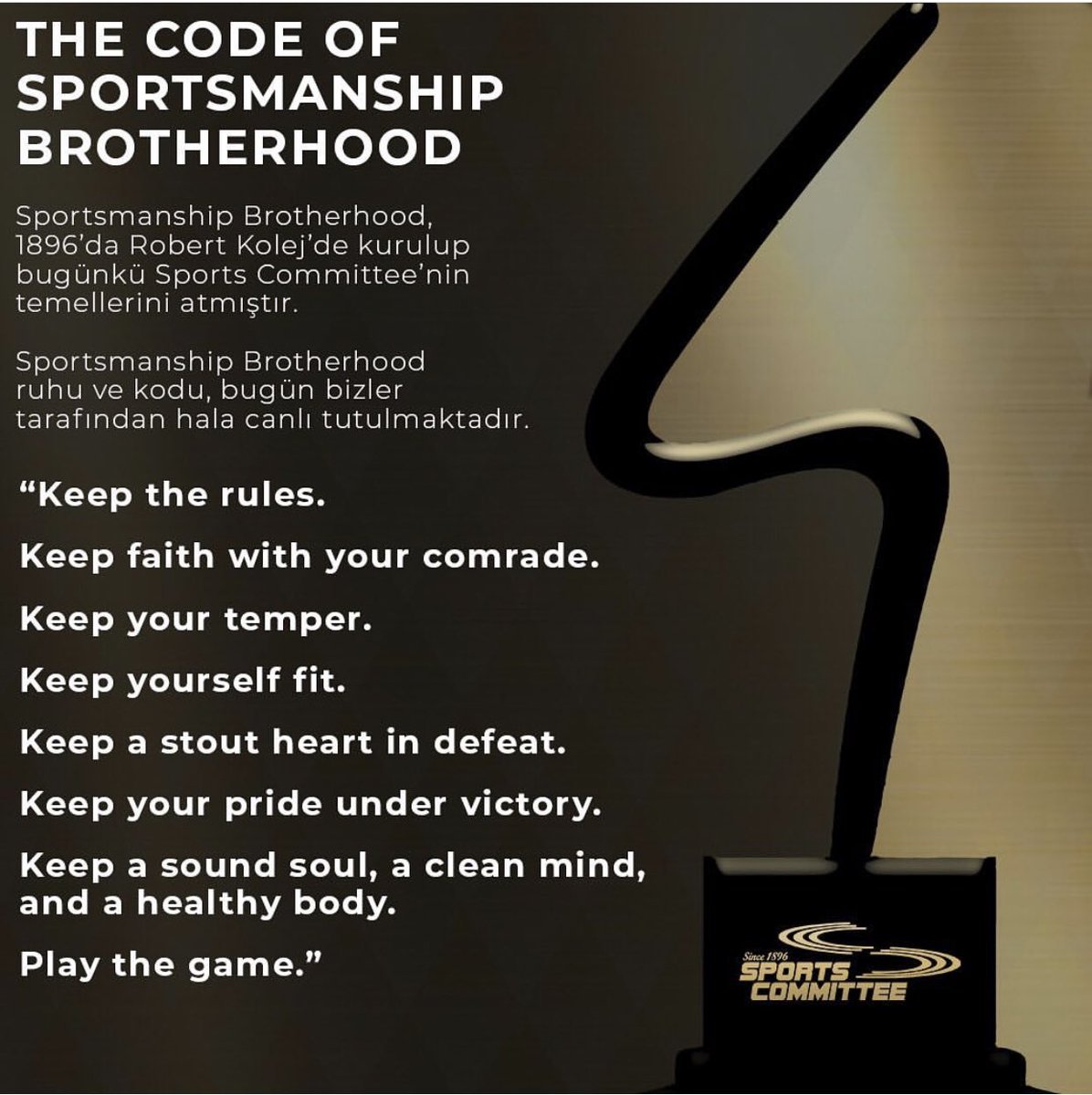 Endüstriyelleşmeden ruhunu korumuş, medyada hakettiği yeri edinememiş ama göz ardı edilemeyecek başarılar kazanmış spor dallarına ve sporculara verilen Sportsmanship Brotherhood Özel Ödülleri 23 Aralık'ta sahiplerini bulacak. Diğer kategoriler için : bounsporodulleri.org