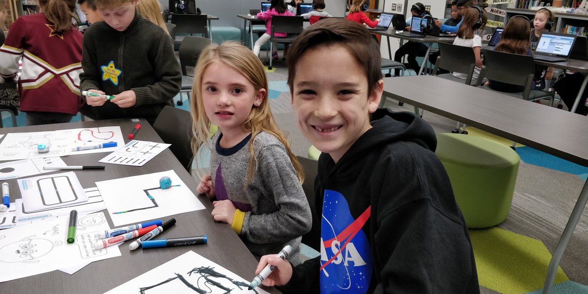 brewster_mc's tweet photo. Hour of code is underway & third graders are coding Ozibots! #problemsolving #workingtogether #HourOfCode #ozobots #minirobots #coding #elementarymediacenter #computerscience
@BrewsterRCS #RCSpride #RCScountonme https://t.co/uPBIiIyJg7