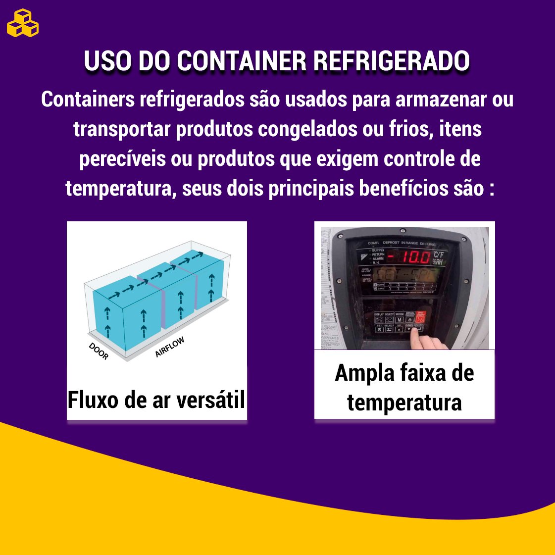 Contêineres refrigerados (também conhecidos como reefers) existem há mais de 40 anos. A intenção inicial era enviar produtos congelados ou refrigerados sensíveis à temperatura por longas distâncias.

Aprenda mais um pouco sobre esse tipo de contêiner: