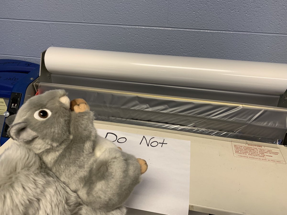 NuttyAdventure's tweet image. Crap. Laminator is broken too. #officeproblems