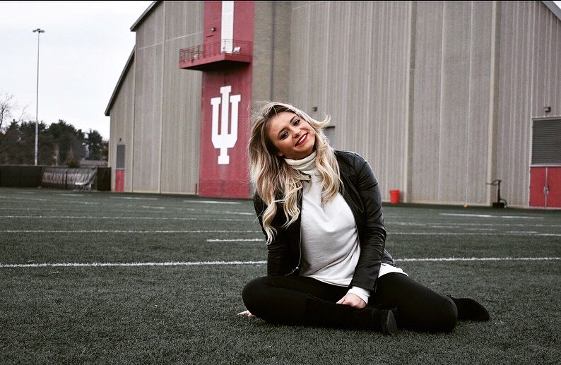 TaylorAdamsIU's tweet photo. Idk about your Monday but mine is way better knowing I’m going to the @taxslayerbowl to watching @IndianaFootball and reliving working for my favorite team @alyssa_kalynn https://t.co/HUzrzDGmV6