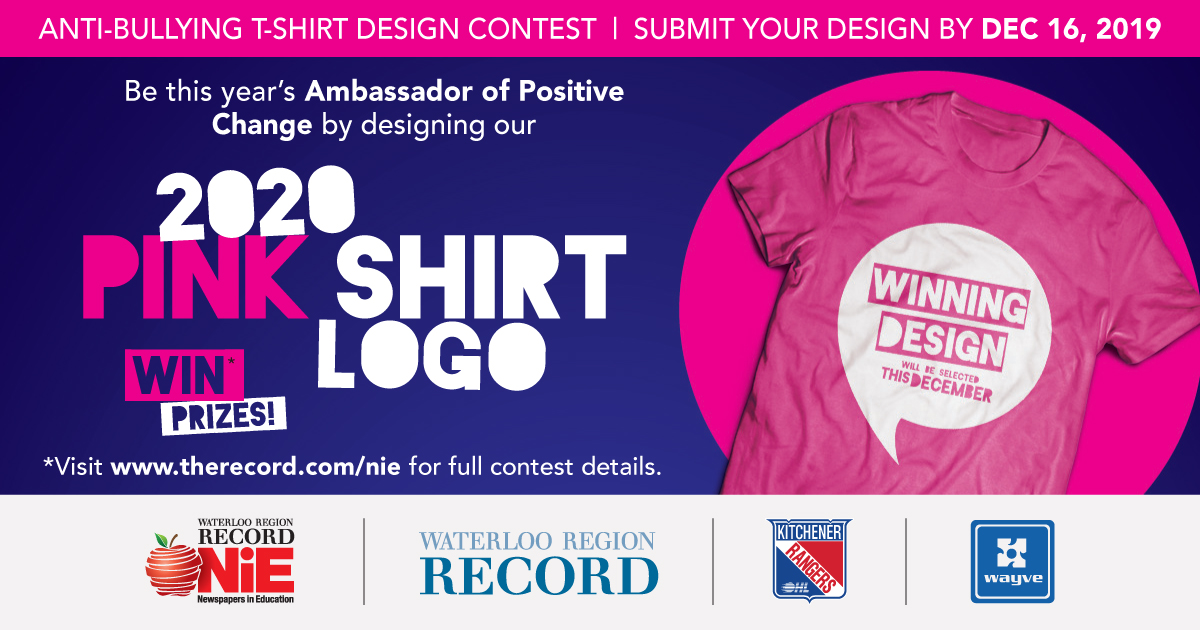 Only one more week to submit your designs!

Let us know if you have any question!

@WAYVE_WR <a href="/OHLRangers/">Kitchener Rangers</a> <a href="/wrdsb/">Waterloo Region DSB</a> <a href="/PicWRDSB/">WRDSB PIC</a> <a href="/WCDSBNewswire/">WCDSB</a> <a href="/KitchLibrary/">Kitchener Public Library</a> <a href="/WaterlooLibrary/">Waterloo Public Library</a>