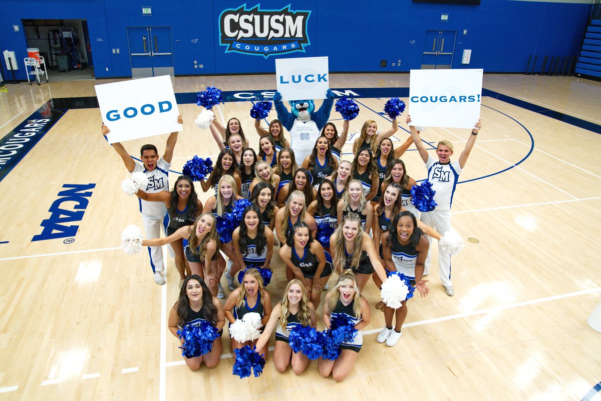 CSUSMcougars's tweet image. It&apos;s #FinalsWeek at @CSUSM and our spirit programs are wishing YOU good luck! Bring your A game! 🤞🐾

#CSUSMAthletics #CSUSM #MondayMotivation