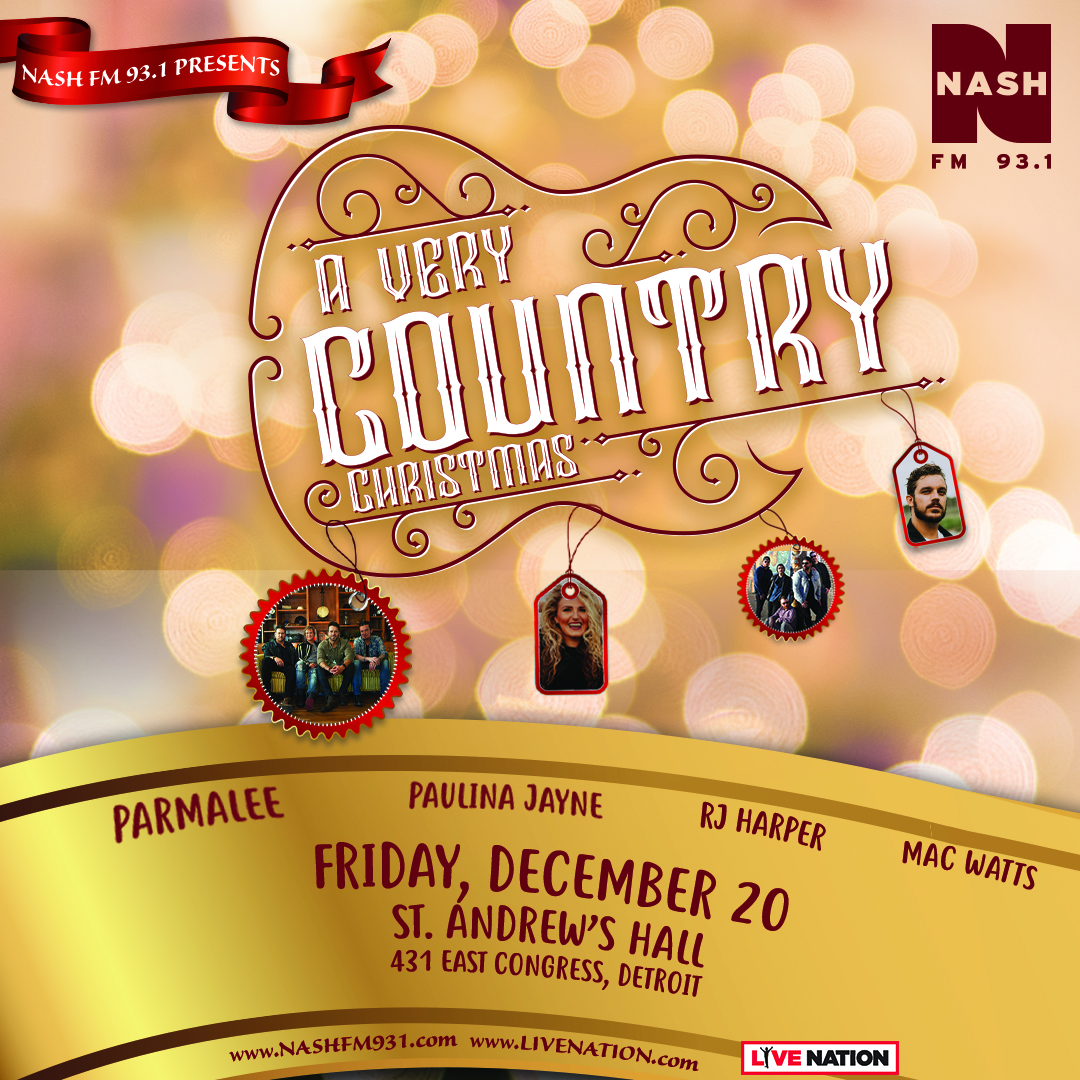 .<a href="/Parmalee/">Parmalee</a>'s A Very Country Christmas Presented by NASH FM will be joined by <a href="/PaulinaJayne/">Paulina Jayne</a>, <a href="/rjharpermusic/">RJ Harper</a>, and @macwattsmusic on Friday, December 20th! Get your tickets now to catch this incredible line up! Tix: cncrt.ly/Biw