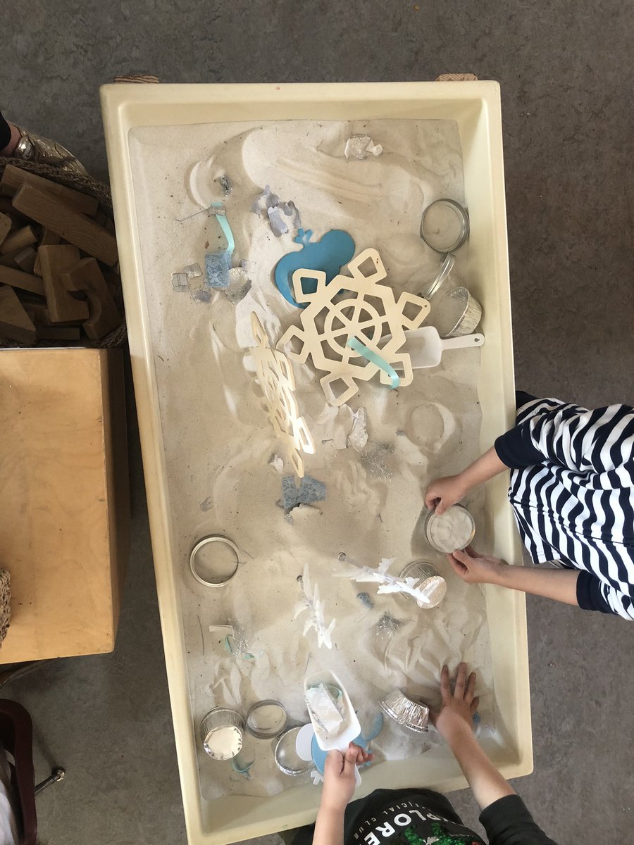 Winter/holiday themed sensory play. Lots of scooping and dumping!