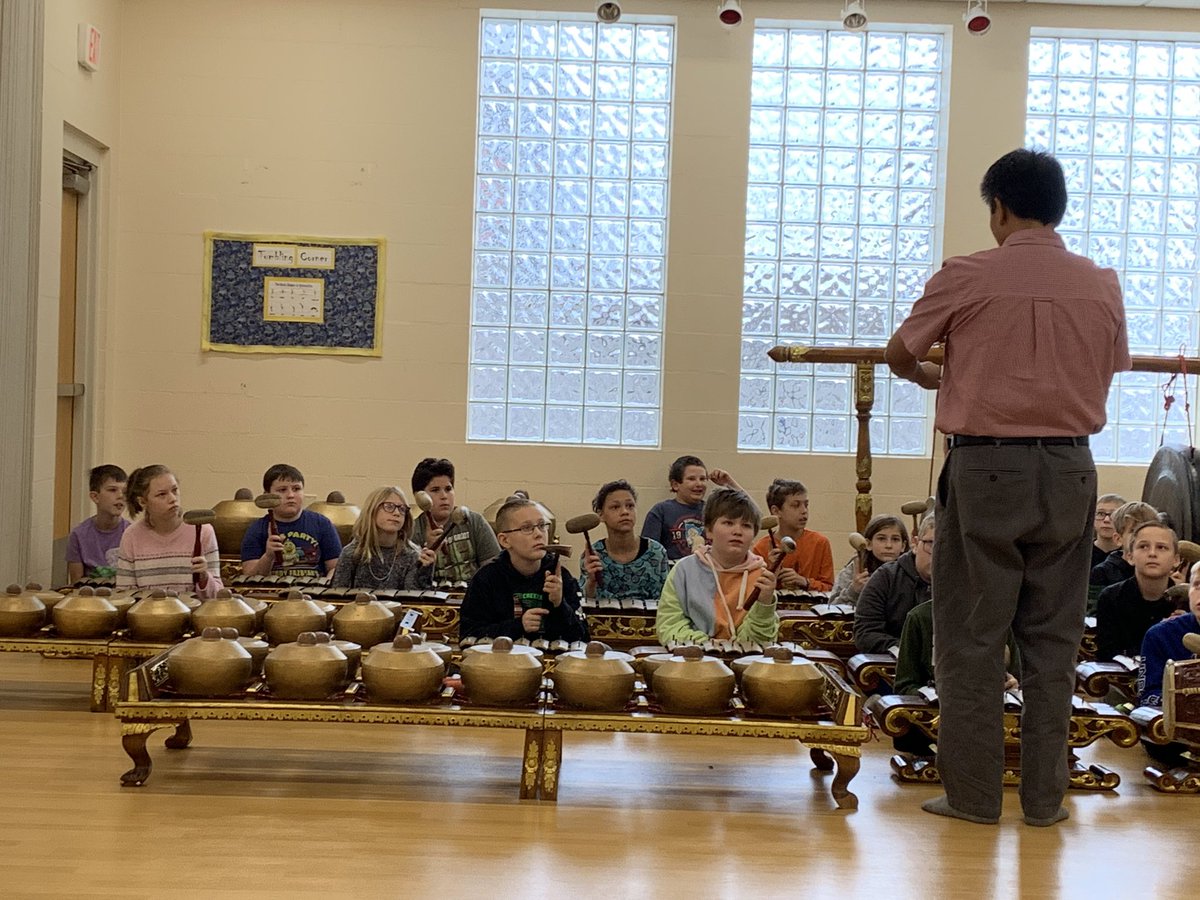 First day of the PV 5th grade artist in residency. Learning gamelan. <a href="/StorminatPV/">Pleasantview</a> <a href="/isd47/">Sauk Rapids-Rice Public Schools</a> <a href="/ebakke09/">Erin Bakke</a> <a href="/JustinSchiffler/">Justin Schiffler</a> <a href="/aehopper5/">Amy Hopper</a>