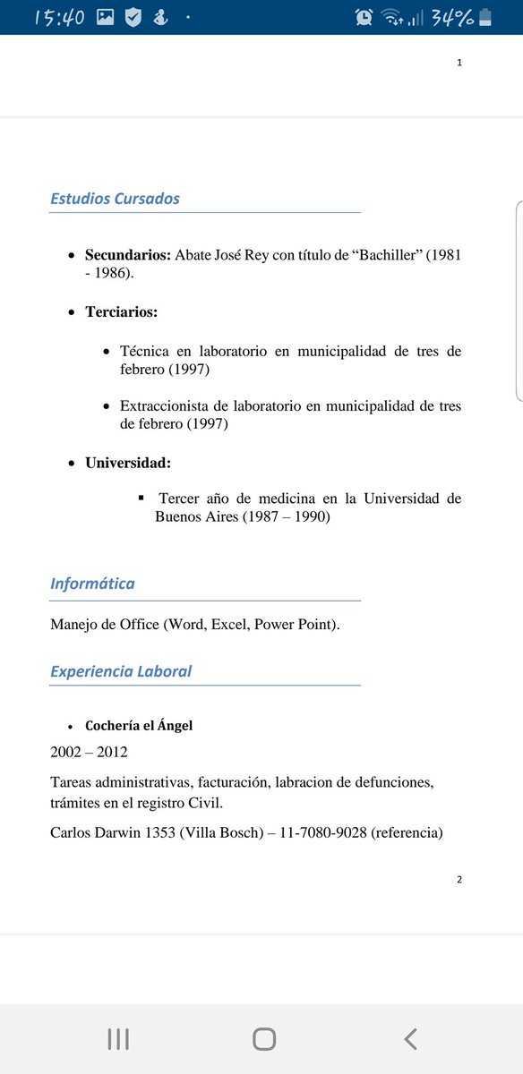 veerosil's tweet photo. Hola a todos estoy buscando trabajo de cualquier cosa,aprendo rapido. Amplia disponibilidad de dias y horarios, por mi edad no me toman en ningun trabajo, soy de San martin, no tengo problemas en viajar, RT POR FAVOR. Adjunto cv https://t.co/x7T2fzBmv4