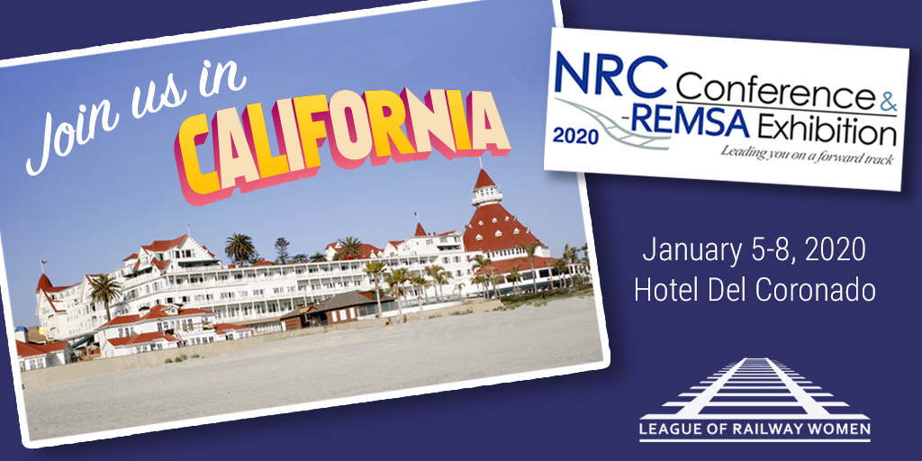 RailwayWomen's tweet photo. We are so excited to be a part of the 42nd Annual #NRCConference and NRC-REMSA Exhibition, being held January 5-8, 2020, in San Diego, CA, at the Hotel Del Coronado.
We'll be hosting a panel discussion & mixer! Details to come.
More Info: https://t.co/2IMAa6JHbK #railwaywomen https://t.co/oozohxnnxz