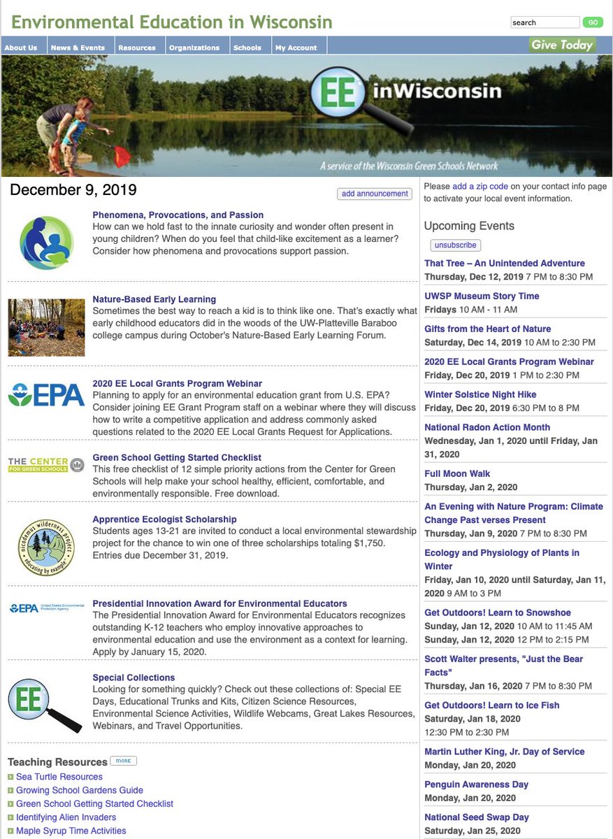 fieldedventures's tweet photo. How can we hold fast to the innate curiosity and wonder often present in young children? What are simple actions we can take to have a healthy, efficient, and environmentally responsible school? Answers to this and more in this month's #EENews! #WiEnviroEd https://t.co/kUu5of039j https://t.co/epPoXwVD8p