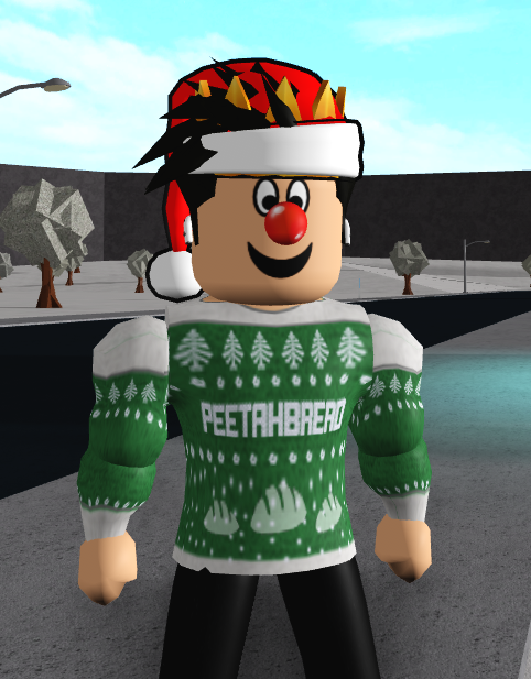 red green christmas sweater roblox