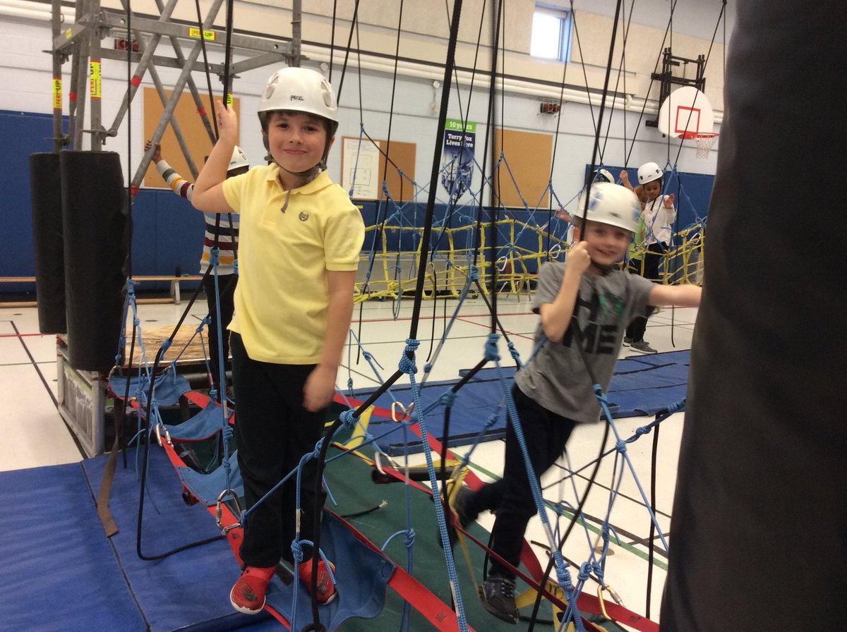 2A and 2B conquering the Cargo Net, Shoe Monster bridge, Pirateship, Lightening and Cloud bridge. Perseverance on display!