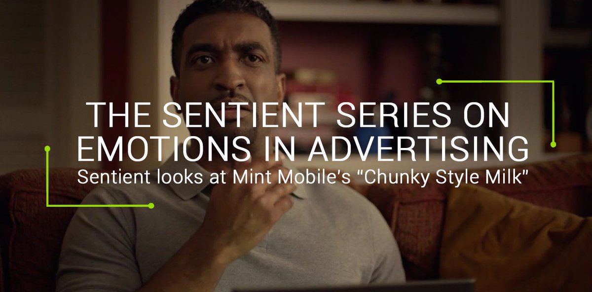 SentientInsight's tweet photo. Sentient Series on Emotions in Advertising. Sentient looks at Mint Mobile's "Chunky Style Milk". Examining how negative emotions can be positive for your brand. https://t.co/nC640aID7k #mrx #newmr #emotion #stopthestaid #feelwhattheyfeel #MintMobile https://t.co/bRJP2Wgu9N