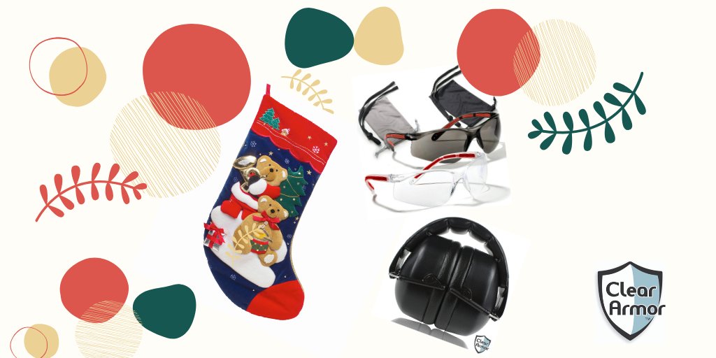 ClearArmorBiz's tweet photo. Twas the night before #Christmas - all through the house not a creature was stirring - not even a mouse.
 
Stockings were hung by the chimney with care, filled with Clear Armor protective eye and noise reduction gear! 🎅🎁
 
Order stocking stuffers today!
https://t.co/QvWHvDYyJg https://t.co/K203EscHf1