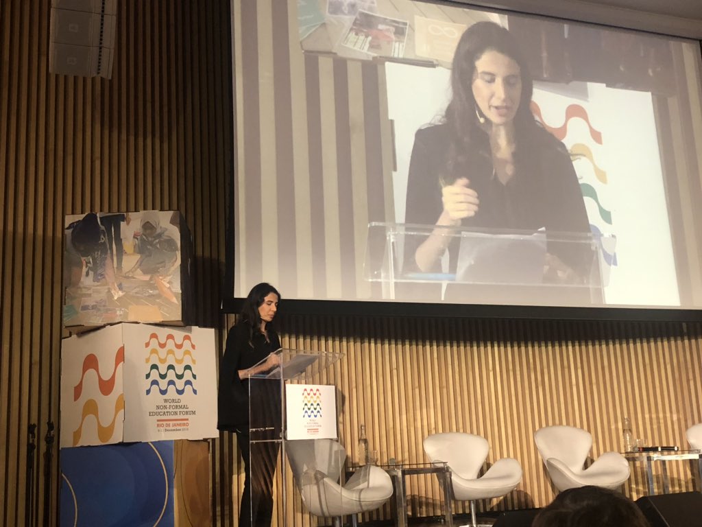 « If the world would take away everything from you, it could never take away your education » Sara Abushaar; a Harvard graduate at #NFEforum