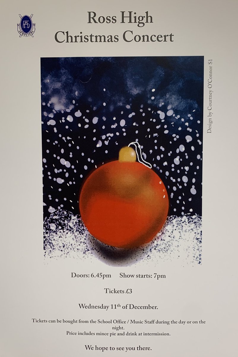 Ross High Expressive Arts (@rosshighexarts) on Twitter photo Ross High Christmas Concert this Wednesday . Get you and the family in the festive spirit ! £3 ticket (includes mince pie and drink). See you there 🎅🏻🤶🏻<a href="/rosshigh/">Ross High School</a> <a href="/MrReynoldsRHSHT/">Mr P Reynolds</a> <a href="/RossHighMusic/">Ross High Music</a> <a href="/RossHighArt/">Ross High Art Dept</a> Ross High Christmas Concert this Wednesday . Get you and the family in the festive spirit ! £3 ticket (includes mince pie and drink). See you there 🎅🏻🤶🏻<a href="/rosshigh/">Ross High School</a> <a href="/MrReynoldsRHSHT/">Mr P Reynolds</a> <a href="/RossHighMusic/">Ross High Music</a> <a href="/RossHighArt/">Ross High Art Dept</a>