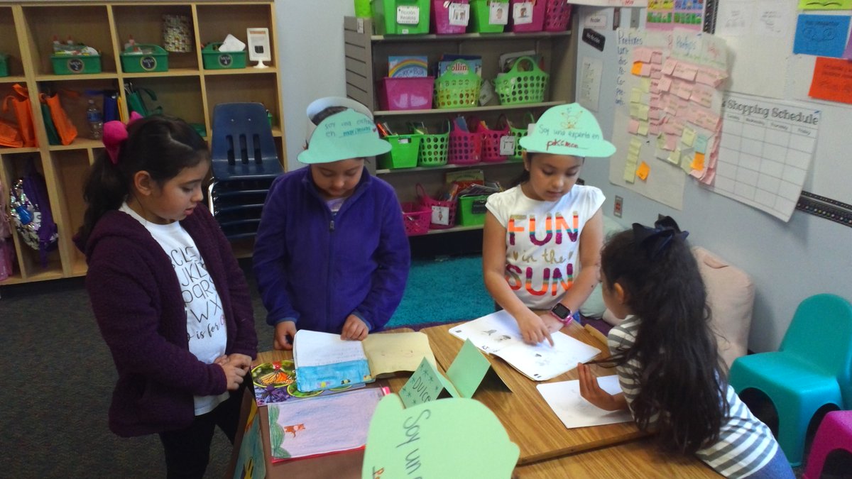 SortersMillElem's tweet photo. Welcome to Ramos' Learning Academy.  Mrs. Ramos' class is sharing their nonfiction expertise with1st graders and reading their published books. #SMES_Tigers #NCISD https://t.co/z6DkOJBATX