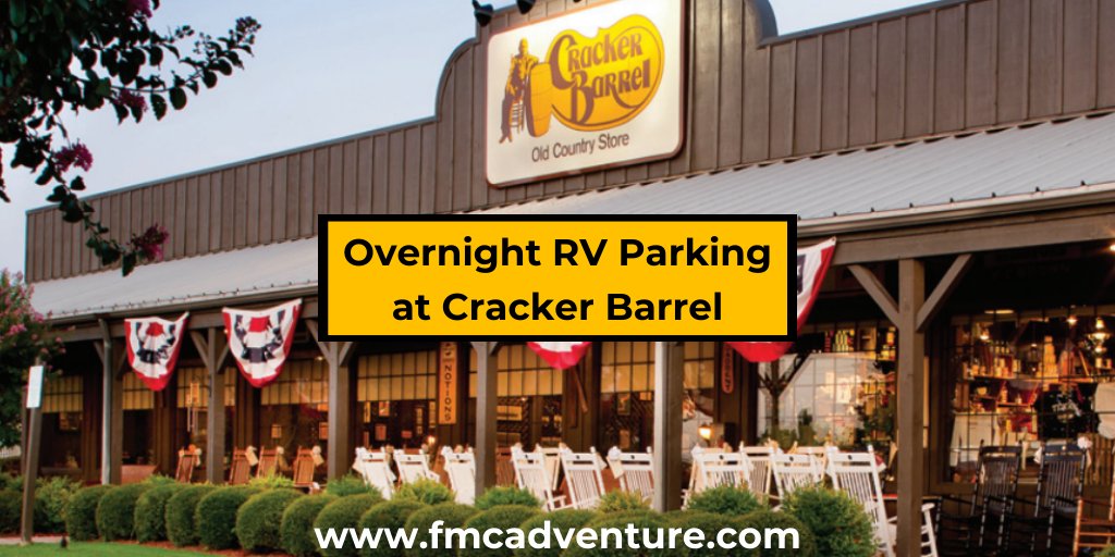 FamilyRVClub's tweet photo. Check out our guide for tips, rules and common courtesies to consider when parking your RV overnight at @crackerbarrel. https://t.co/j5PG8pTMDh #fmcaRV #rvcampingtips #rvclub #overnightcampingtips #freervcamping #freecampingtips #traveltips #crackerbarrel #campingatcrackerbarrel https://t.co/cy7LOKTfJS