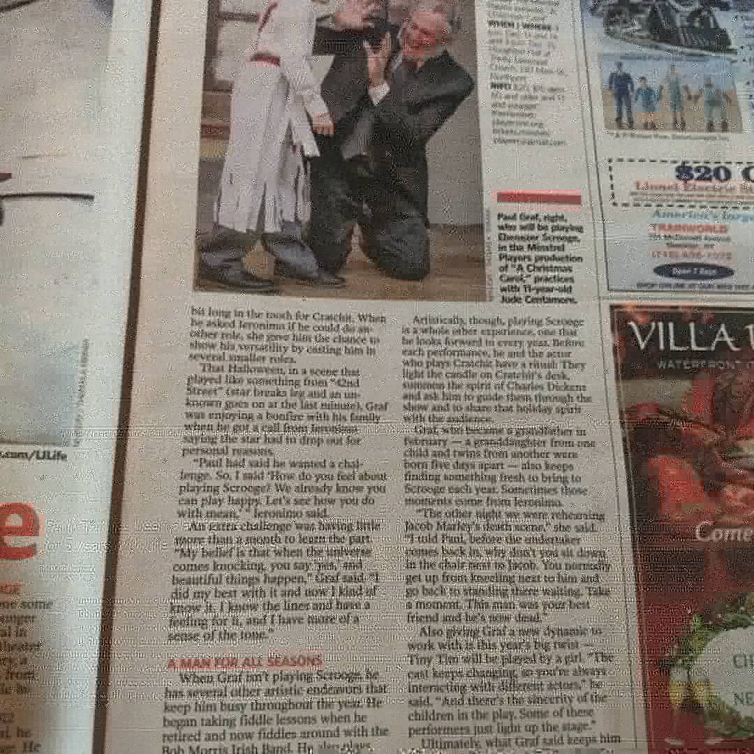 PlayersMinstrel's tweet photo. Page two of our article in Newsday, LI Life!!! 

Tickets are still available! 

#minstrelplayers
#achristmascarol
#holiday
#longislandtheatre
#northportvillage
#ebenezerscrooge https://t.co/vUfbLWVzCz https://t.co/Kt2dabXNfU