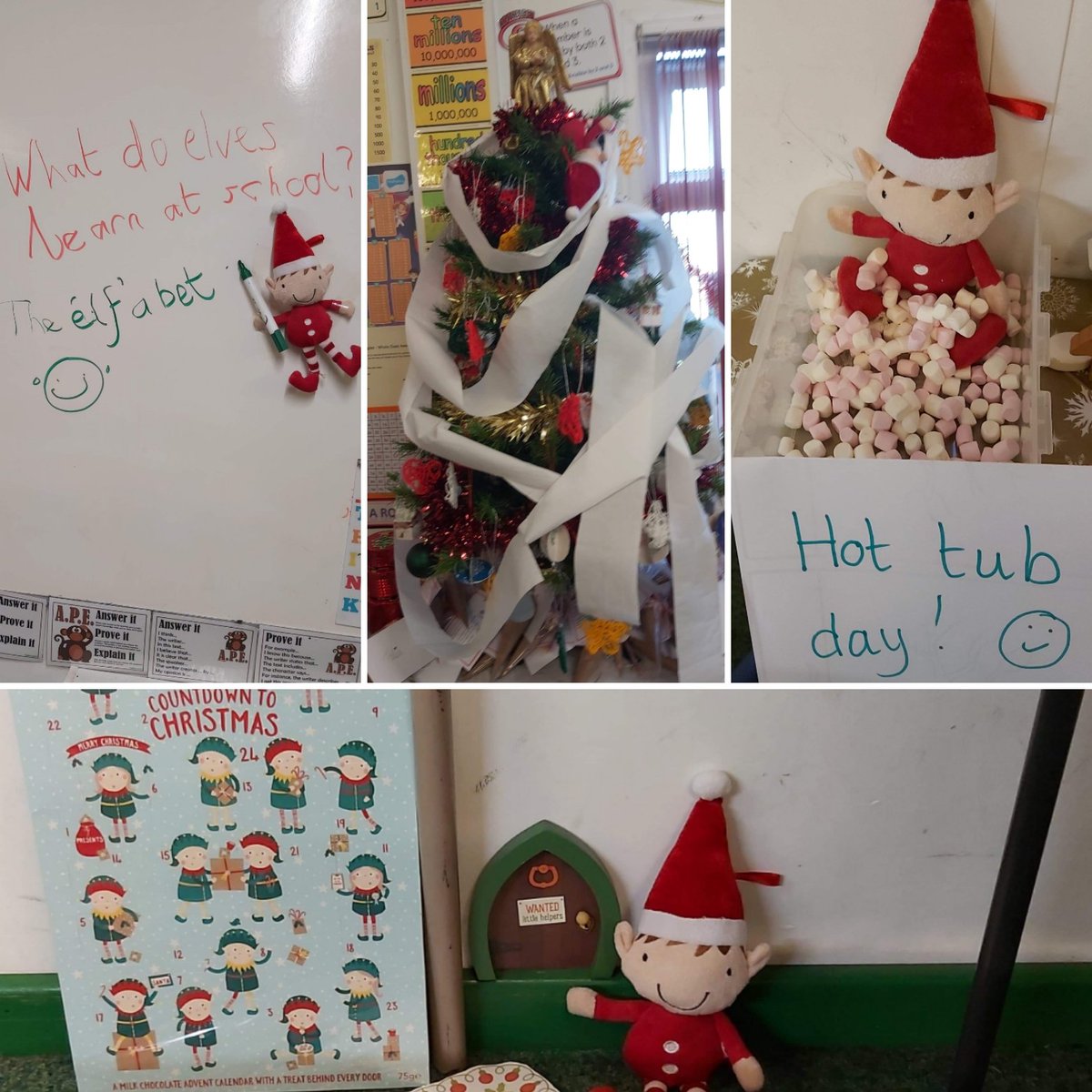 Baubles the Elf is back up to his usual tricks! Watch out Y6!