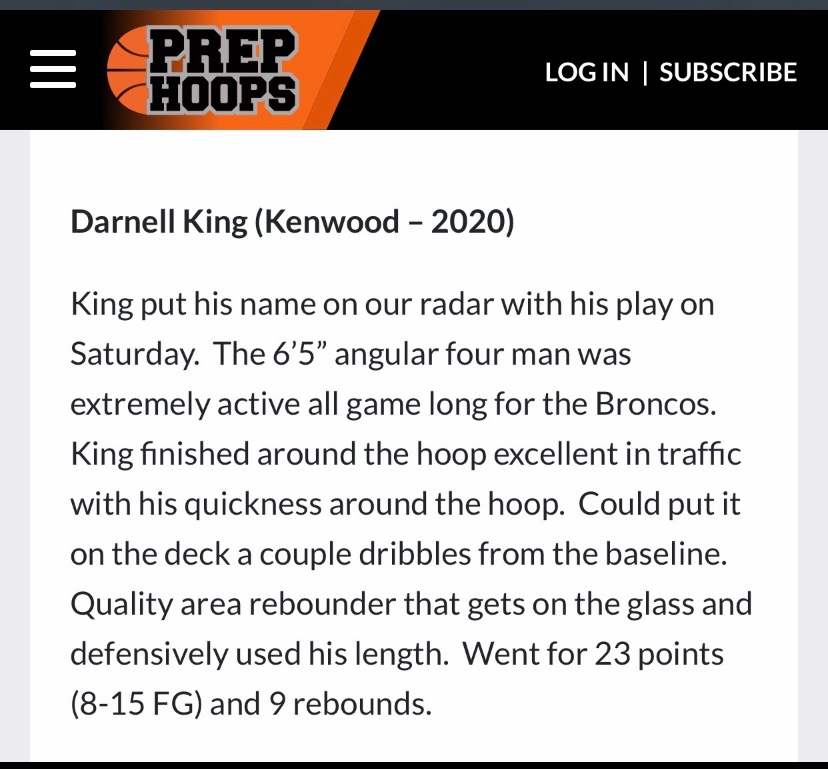 Great game Darnell King. Do More and Say Less!  #growingpains #kenwoodbroncos #broncosociety #broncopride #bronconation
