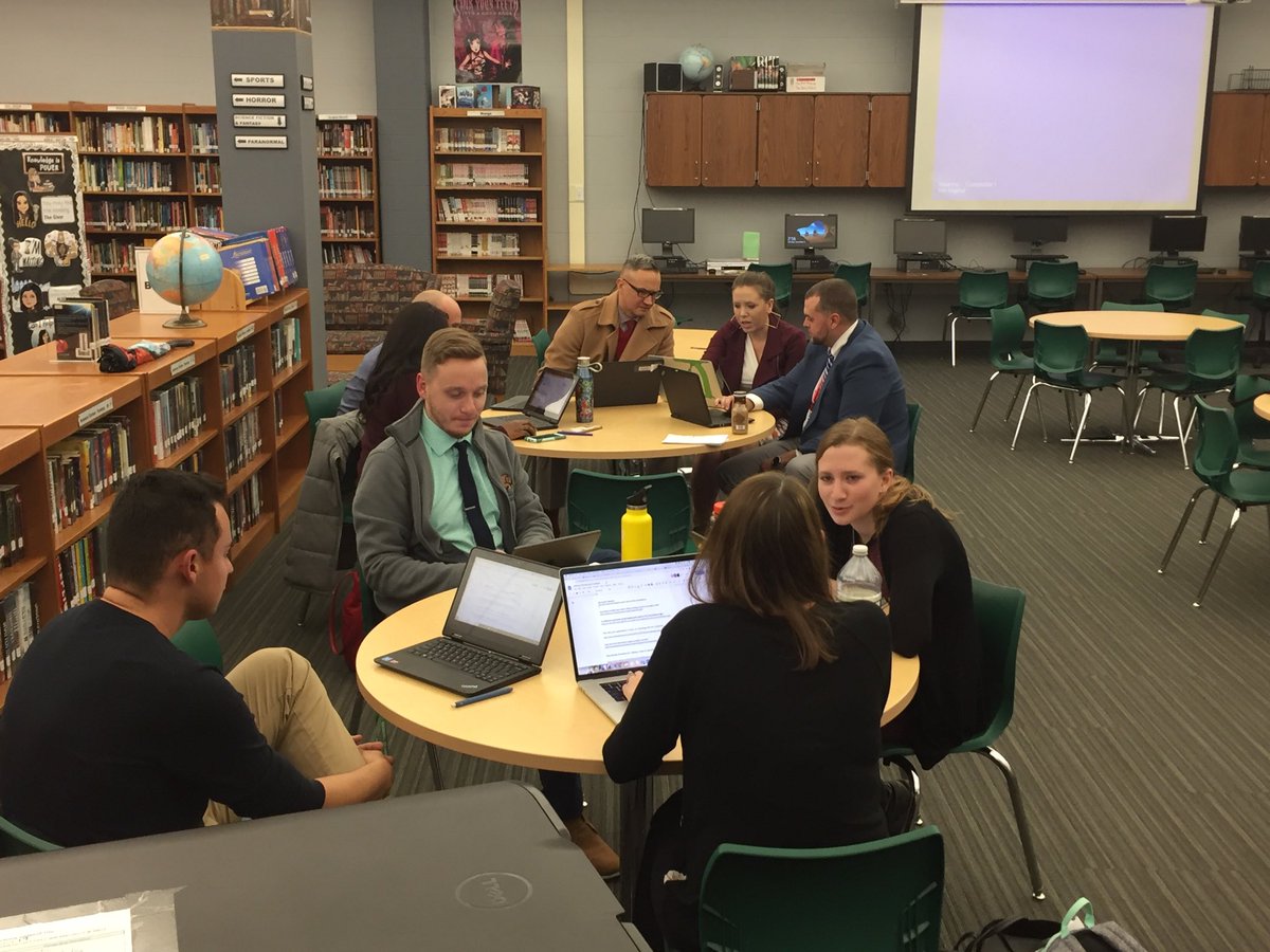 ⁦<a href="/EBSocialStudies/">EB Social Studies</a>⁩ teachers working in a dept. meeting on applying their new Canvas skills by developing a lesson and then observing, virtually and in person, each colleague do the lesson. A great ⁦<a href="/EBProfLearn/">Nicole Tibbetts (EBProfLearn)</a>⁩ opportunity.