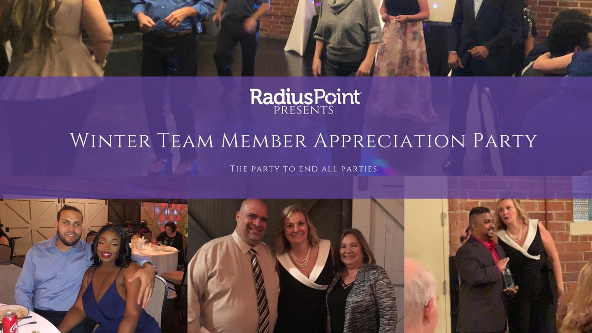 RadiusPoint's tweet photo. #RadiusPoint wants to thank all of the team members who joined us this past weekend for our Winter Team Member Appreciation Party!
We had such a great time & we really enjoyed letting our hair down for the night &dancing the night away.
We can't wait to do this again next yr https://t.co/TlIZ8qONyz