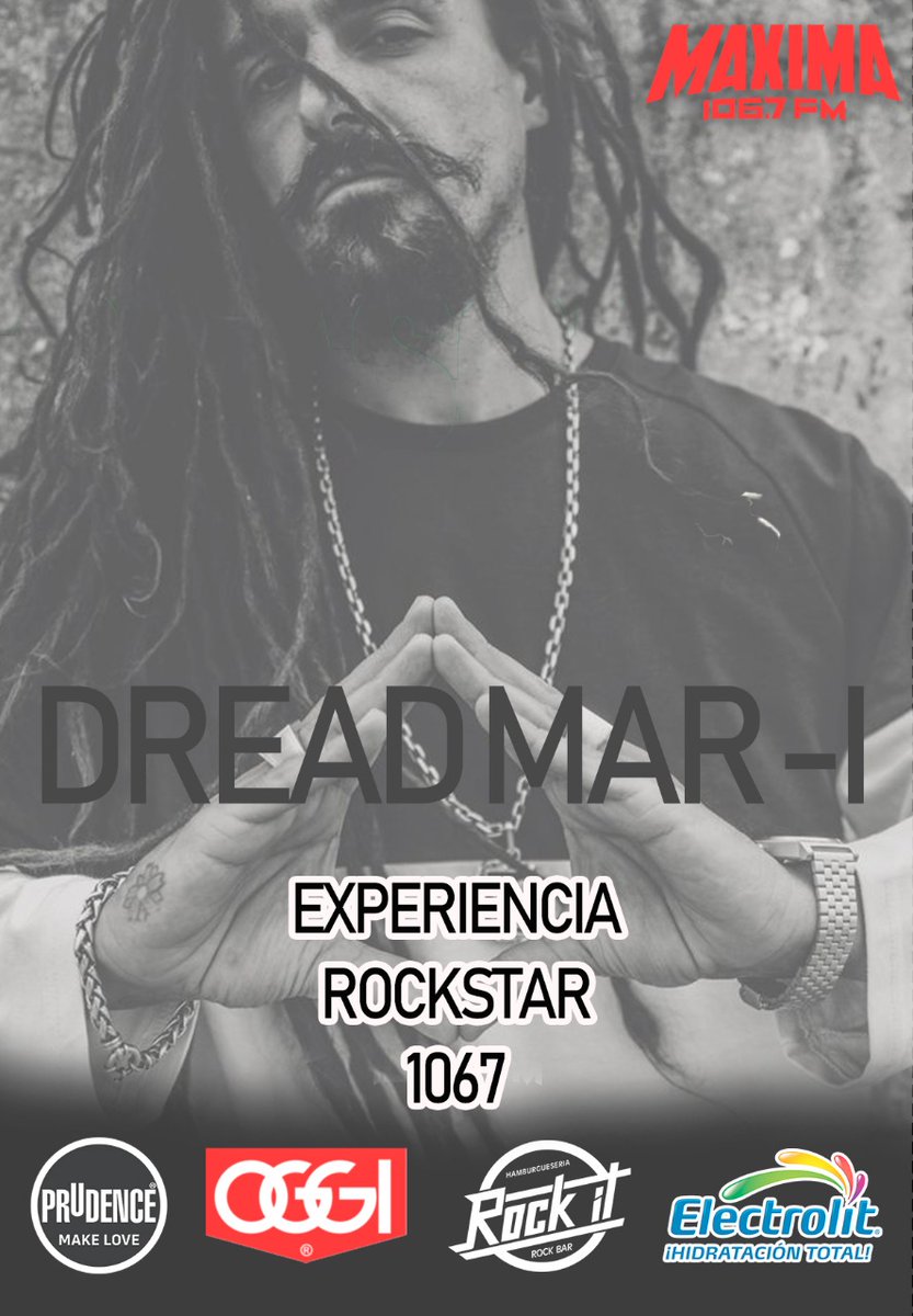 soyjuantavares's tweet photo. #FelizLunes de ROCKSTARS! 😎
Tú y seis amigos en el concierto de @dreadmari
(con transporte de lujo, comida y bebidas incluidas)
Participa:
1.- Nombre completo
2.- #DreadMaxima
3.- #RockNRola
Mañana daremos a conocer al ganador(a) 🤟 https://t.co/9tWC2IHCpL