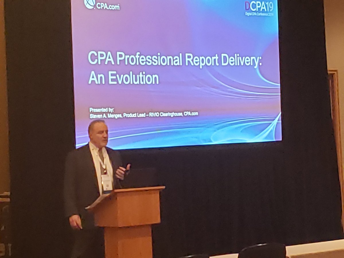 JaysonBrannon's tweet photo. Steve Menges discussing how report delivery has evolved and continues to evolve. #DCPA19 #RIVIO https://t.co/AMH3UMtEgi