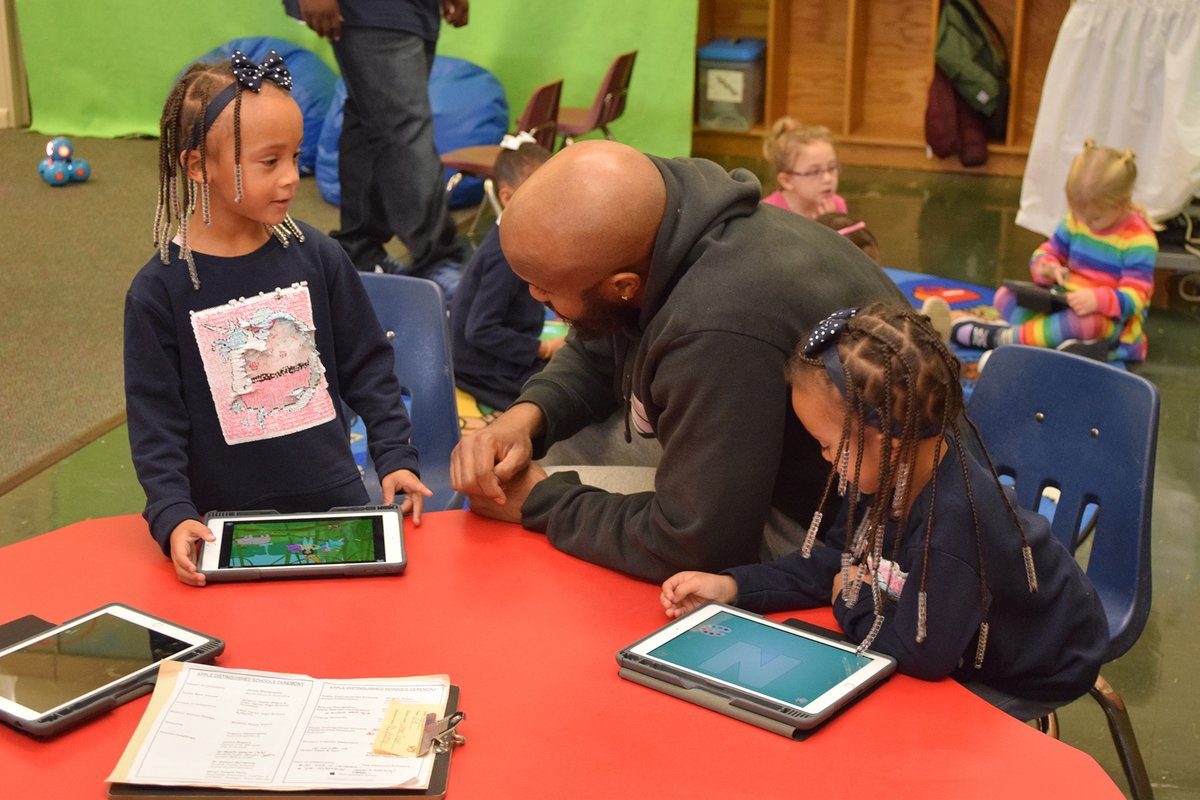 Berkley Campostella Early Childhood Center (BCECC) celebrated something remarkable on December 6: representatives from the tech giant Apple awarded the school Apple Distinguished School status for three years, from 2019-22.