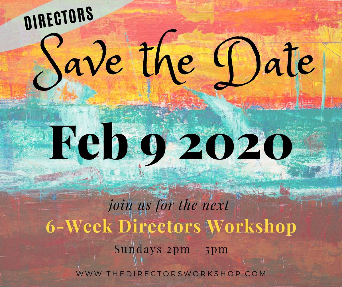 BaileyDirects's tweet image. Just 2 months away! Launch your #2020goals in the 6-Week Directors Workshop. Sharpen your directing tools. Work with actors on your craft, and learn to lead them toward rich, authentic, compelling performances. thedirectorsworkshop.com/about  #directingactors #directingclass