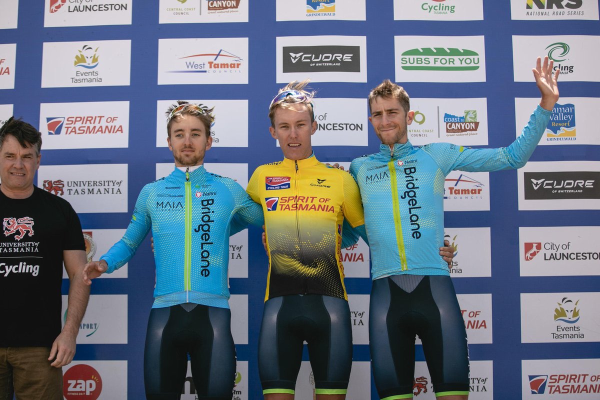 A very successful Tour of Tasmania for <a href="/TeamBridgeLane/">Team BridgeLane</a>, taking two stage wins and the top four spots on GC. The icing on the cake? Number one overall team ranking! #NRS19 🤙
📷 Hikari Media