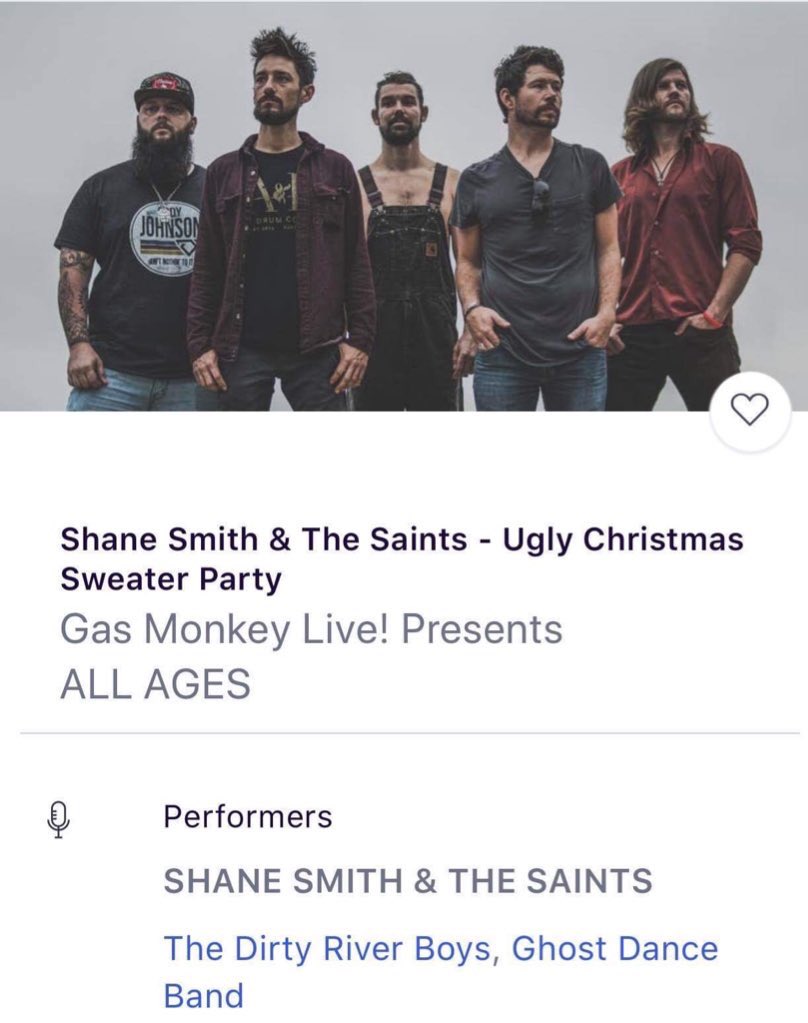 GhostDanceBand's tweet image. BIG NEWS 

First, this Saturday (14th) in Round Rock Tx @ Long Branch Saloon! Music starts @ 9:30 w/ Matt Smith!  

NOW 

We are EXTREMELY excited to announce that we get to share the @GasMonkeyLive stage with @dirtyriverboys AND @ShaneSmithMusic on December 21!! #BucketListStuff