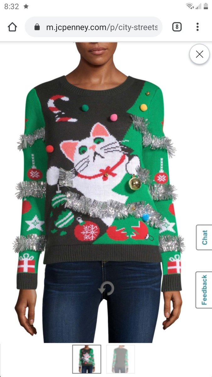 Cat Christmas Sweater Jcpenney