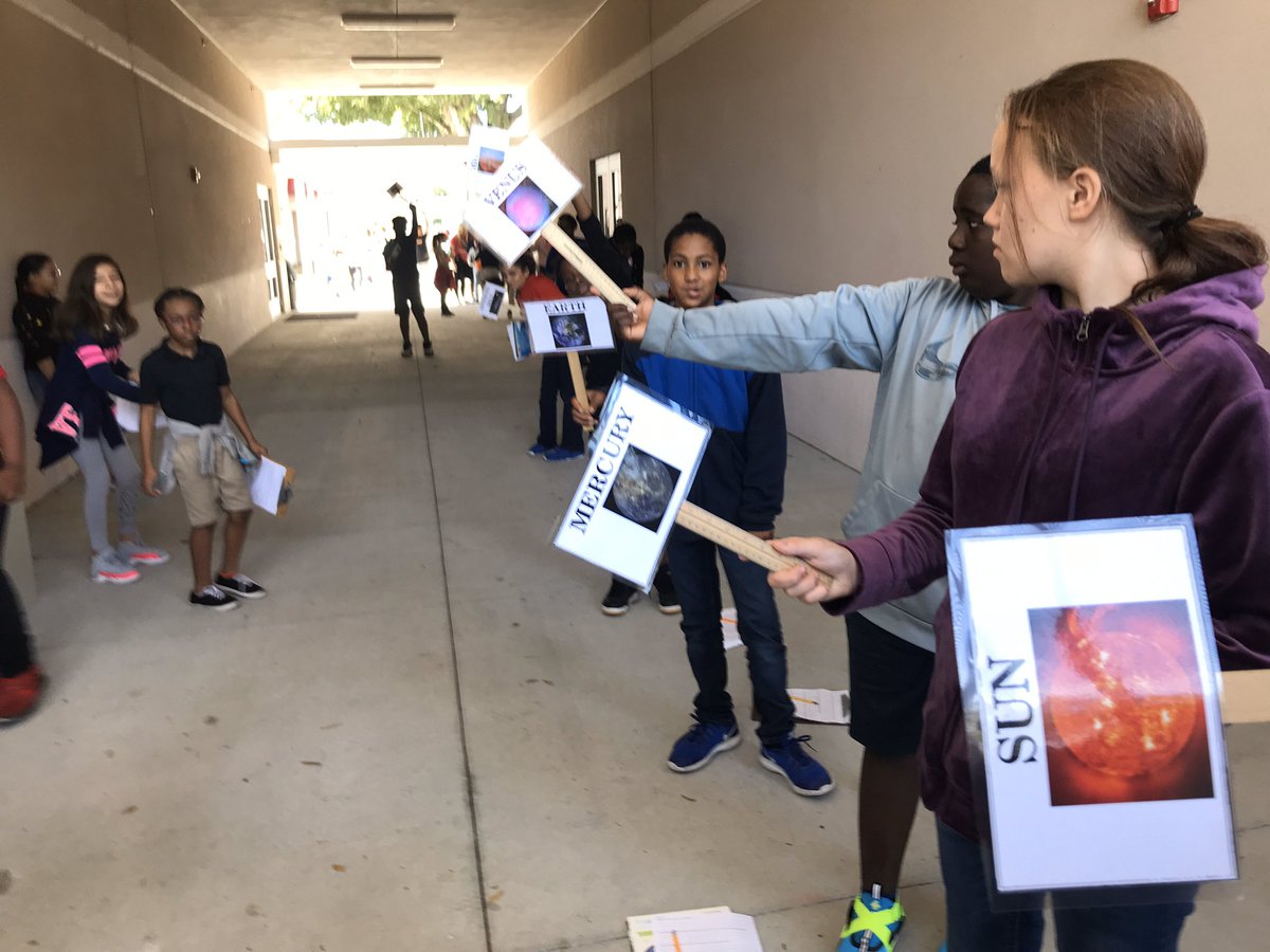 EmilyHarmsen's tweet photo. “Walked out” a model of the solar system today! That was great fun! They loved it! Inner vs. outer! 😍#BIF5 @MsMahler_OCPS @RyanCarlsonOCPS https://t.co/I6PmFr3iK0