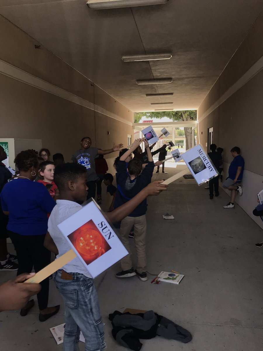 EmilyHarmsen's tweet photo. “Walked out” a model of the solar system today! That was great fun! They loved it! Inner vs. outer! 😍#BIF5 @MsMahler_OCPS @RyanCarlsonOCPS https://t.co/I6PmFr3iK0